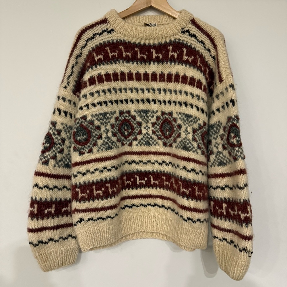 Nepal Hand Knit 100% Wool Sweater